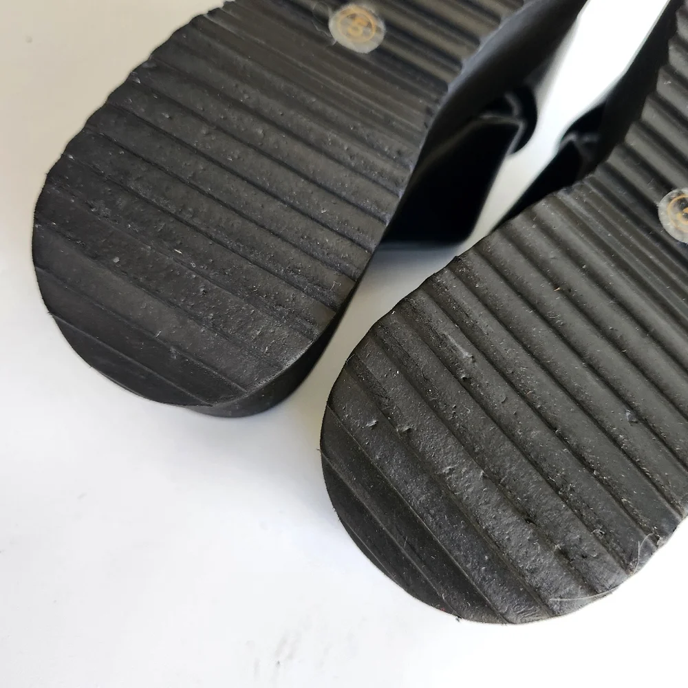 ASOS Black Platform Slide Sandals
